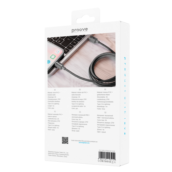 Cable Proove Spectral Type-C to Lightning 27W (1m) - Photo 2